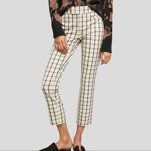 Anthropologie Plaid Essential Slim Trousers